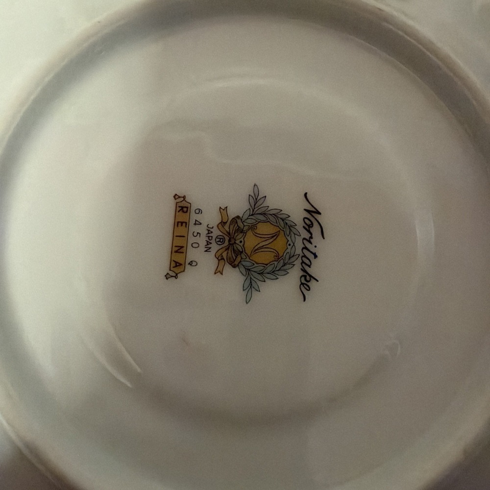 Noritake Reina 6450Q Tea cup saucer set of 14, Vintage Japan Collection - Picture 9 of 10
